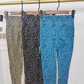 女高腰 性感豹纹显瘦健身裤 无缝提臀速干弹力瑜伽裤 紧身透气运动裤