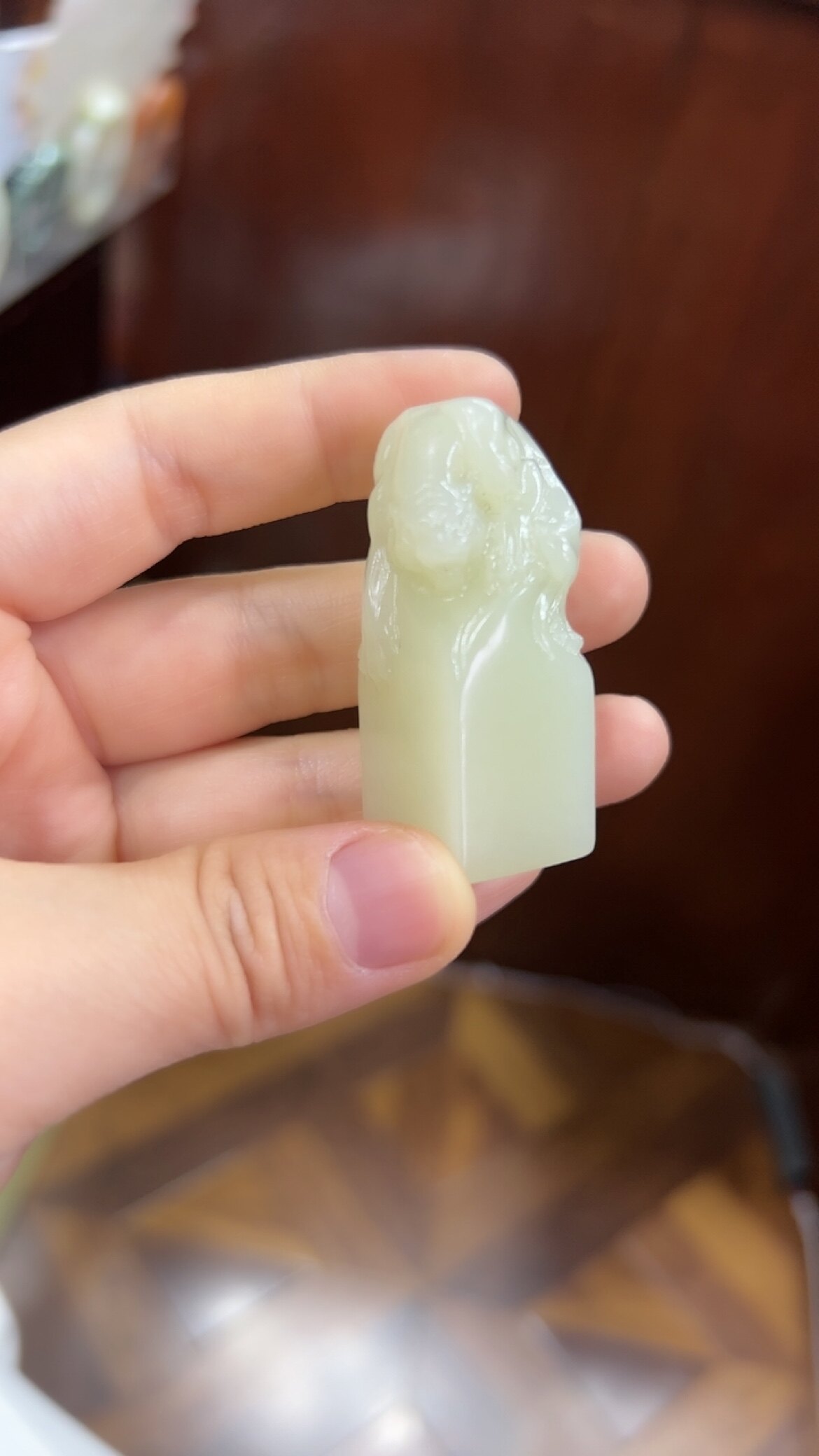 和田玉印章玉质细腻雕工精细色泽温润雕工精细