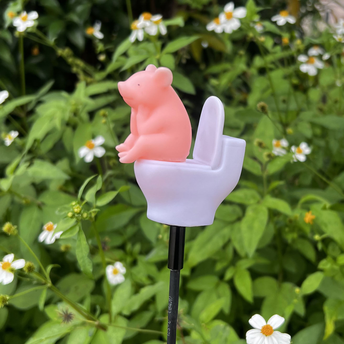超创意马桶上的猪宝马迷你minicooper大众五菱天线球装饰件恶搞