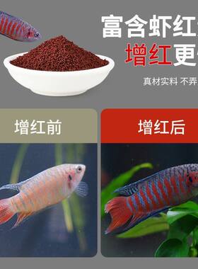 中国斗鱼增色增红增艳高蛋白饲料小颗粒上浮型原生观赏鱼鱼食鱼粮