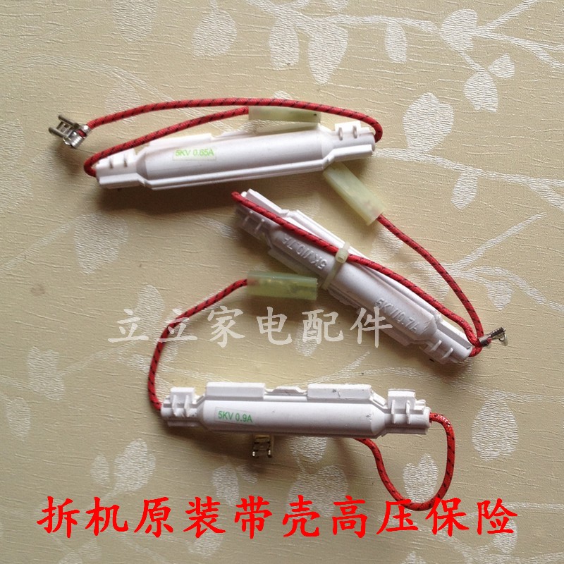 格兰仕微波炉高压保险丝 带壳保险丝 0.65A/0.7A/0.8A/0.9A 拆机