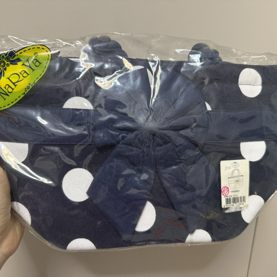 泰国naraya娜莱雅曼谷包斜挎包 大蝴蝶结帆布女包 NSM-180BN