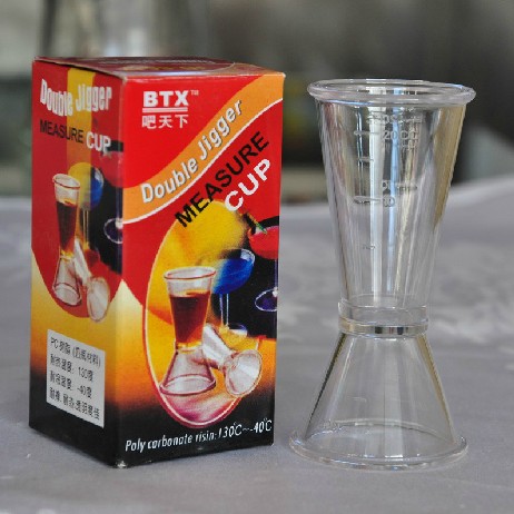 奶茶原料 PC樹脂雙頭盎司杯 量杯 安士杯 量酒器 10-20cc