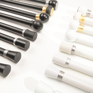 窗帘罗马杆装饰头两端封口堵头窗帘帽窗帘杆配件金属材质堵塞封头