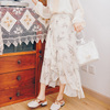 Broken flowers Chiffon skirt Mid length version summer Single chip Irregular France A small minority skirt