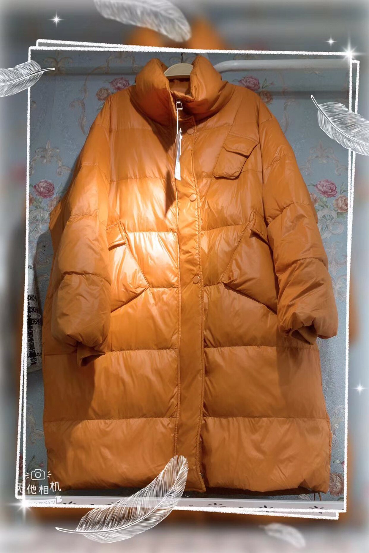 轻薄羽绒服女冬中长款韩版宽松大码茧型立领白鸭绒200斤胖妹外套