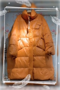 轻薄羽绒服女冬中长款韩版宽松大码茧型立领白鸭绒200斤胖妹外套