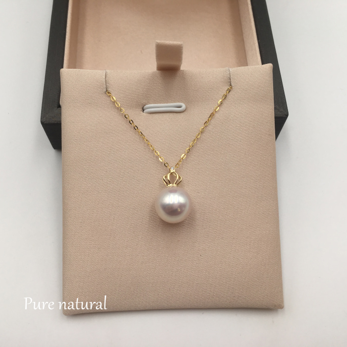 18k黄金皇冠情人节礼物天然珍珠