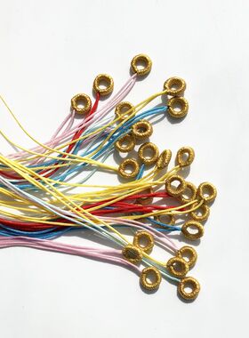 手工编织线圈拉环金钢圈多绕线绳头半成品手链扣头子吊坠DIY配件