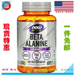 现货美国Now Foods Sports Beta-Alanine B-丙氨酸 750mg 120粒