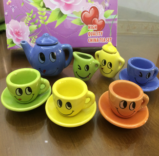 包邮儿童过家家玩具童子茶具套装整套陶瓷 潮汕功夫茶具