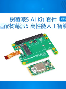 树莓派AI Kit人工智能套件Hailo8l  13Tops算力 M.2 hat  PI5 CM4