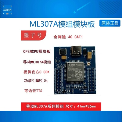中移动ML307A-DSLN/GCLN物联网模块板OPENCPU二次开发套件TTS语音