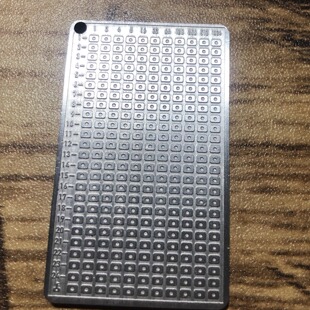 助记词钢板24位，尺寸，50*30*2.5mm，304不锈钢