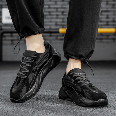 莆田椰子700防滑45男鞋47春季2025新款38码46耐磨黑武士老爹鞋男