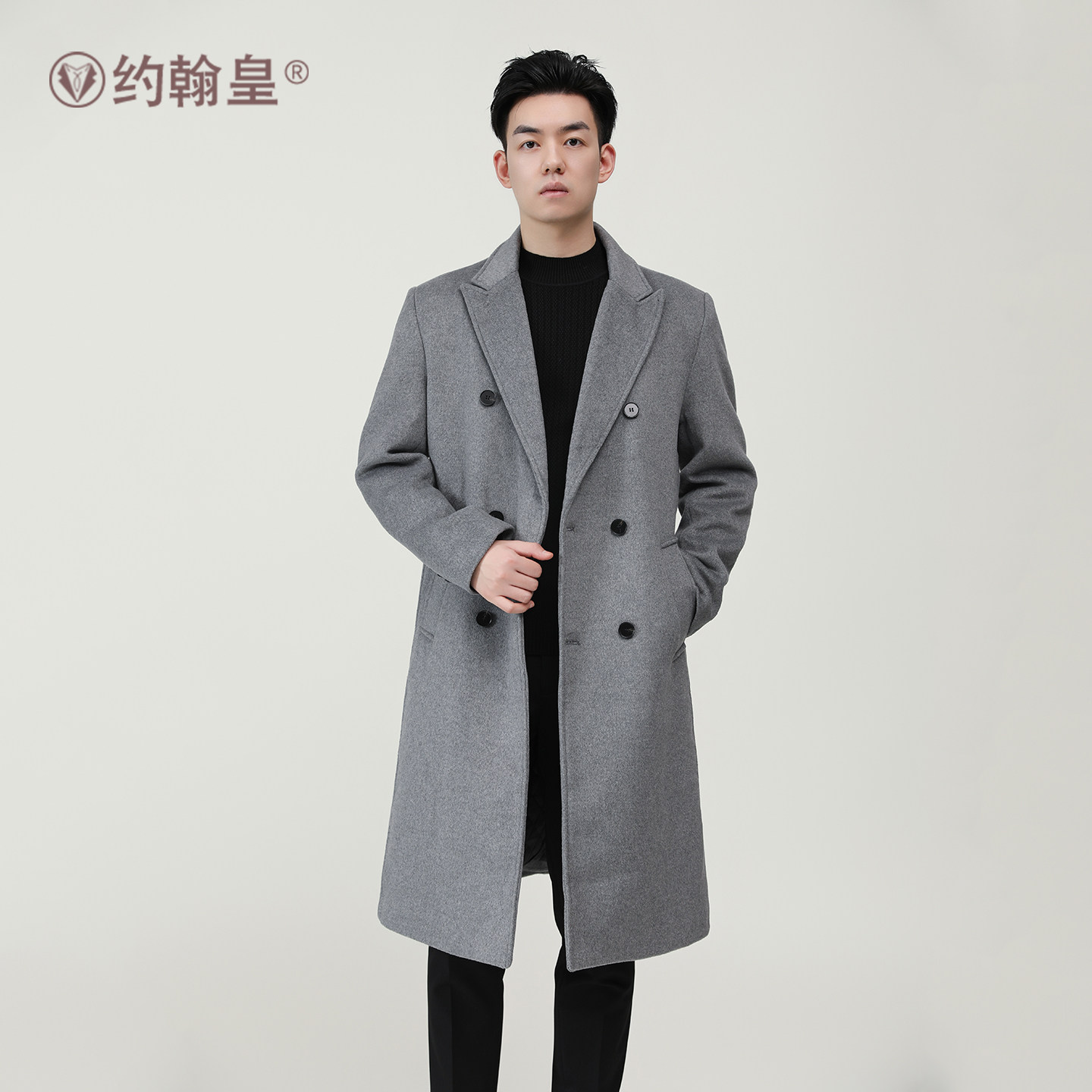 绵羊毛加厚大衣男冬季