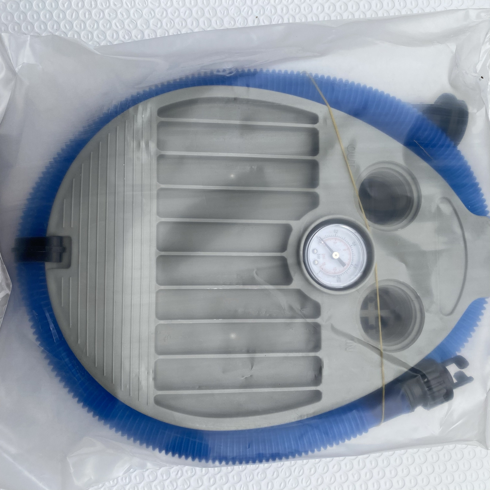 荷鲁斯大充气量气压表高压脚踩脚踏充气泵打气筒冲锋舟充吸两用