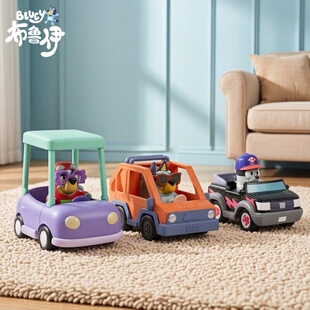 Bluey布鲁伊迷你车小汽车消防车敞篷车模型玩具仿真车儿童礼物3岁