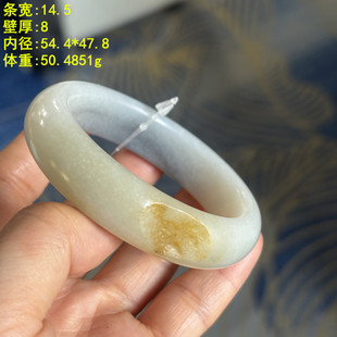 N适合48 50以内手寸三色青花籽料贵妃镯有原皮朕®开仓新疆和田玉