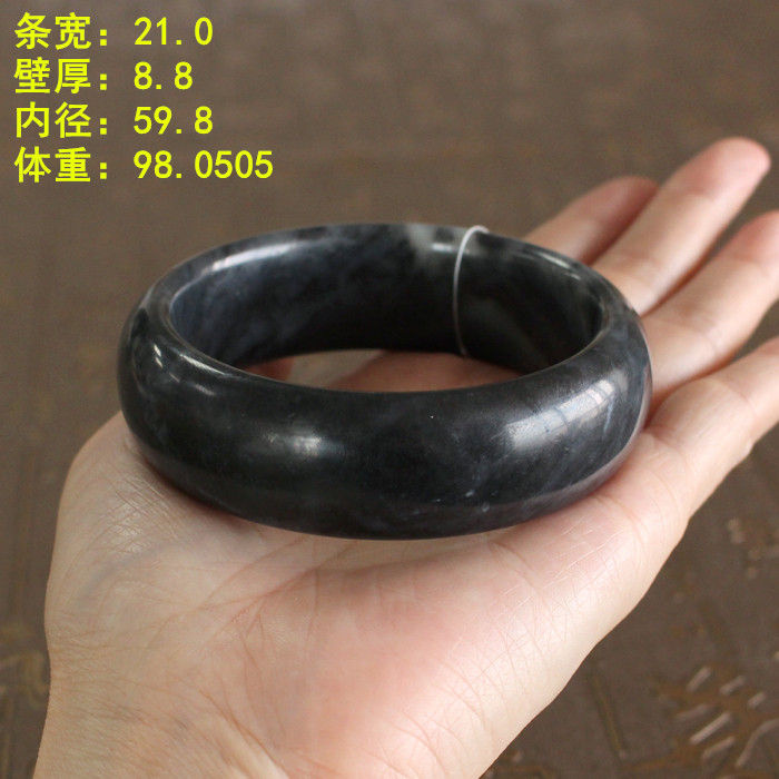 密度细腻度很好59.8墨玉籽料手镯