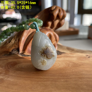 N秋梨皮青花籽料鱼挂件/吊坠套装金玉满堂 朕®开仓新疆和田玉