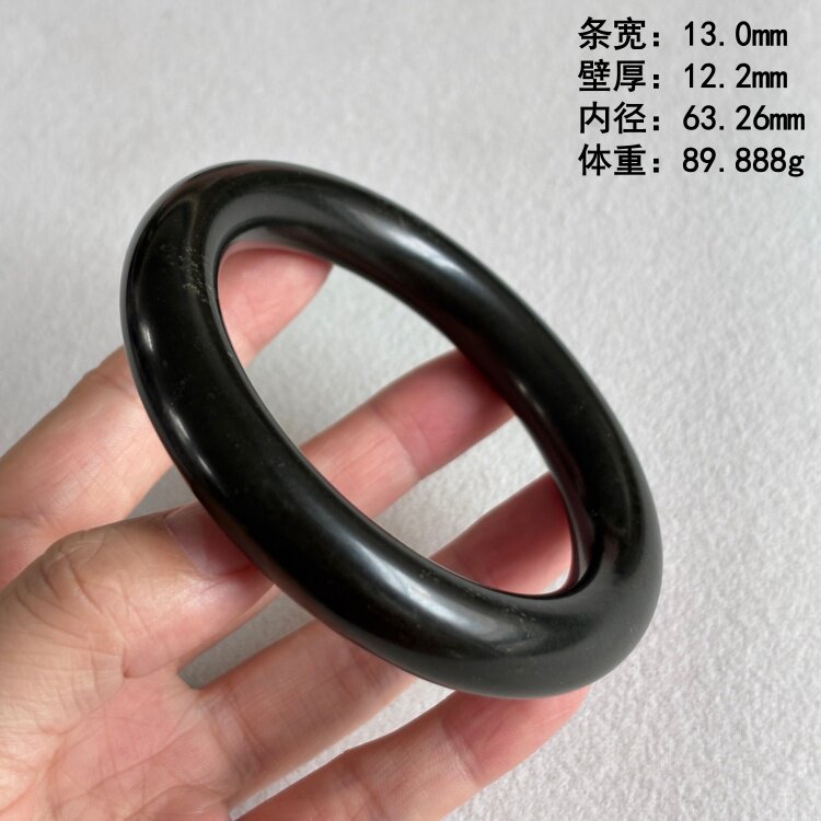 N63.26老熟259青玉籽料圆镯/男士手镯无原皮朕®开仓