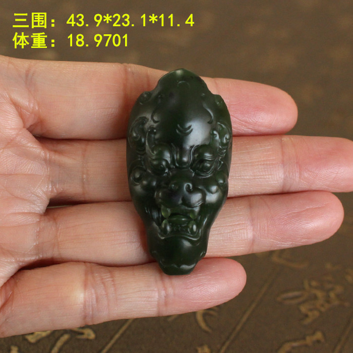 碧玉籽料瑞兽挂件和田玉朕