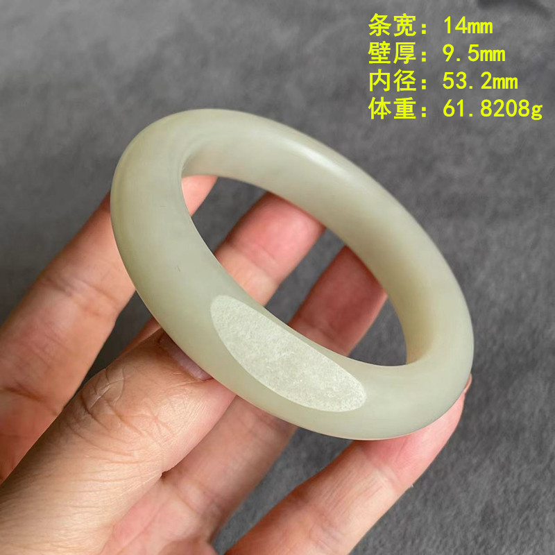 Z小手捡漏~53.2白玉2512籽料手镯 有原皮朕®开仓新疆和田玉补详情