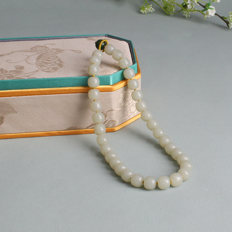 养脖子神器12mm白玉籽料项链