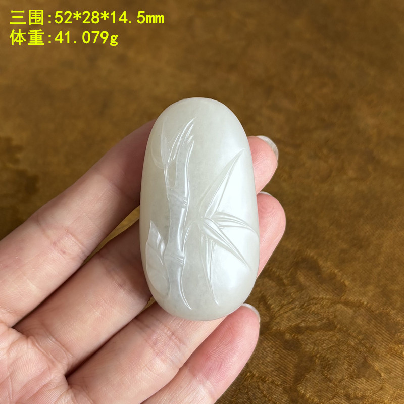 白玉籽料节节高升挂件