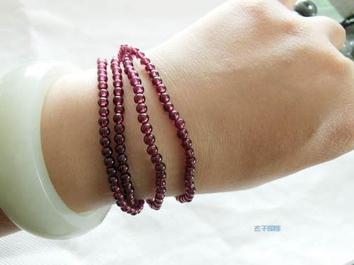 清仓~纯净石榴石手链可绕手腕四圈 瑷和®开仓