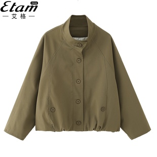 百搭时尚 艾格韩版 新款 夹克外套女2025秋季 上衣外套 洋气休闲短款
