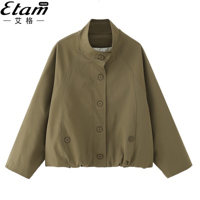 艾格韩版洋气休闲短款夹克外套