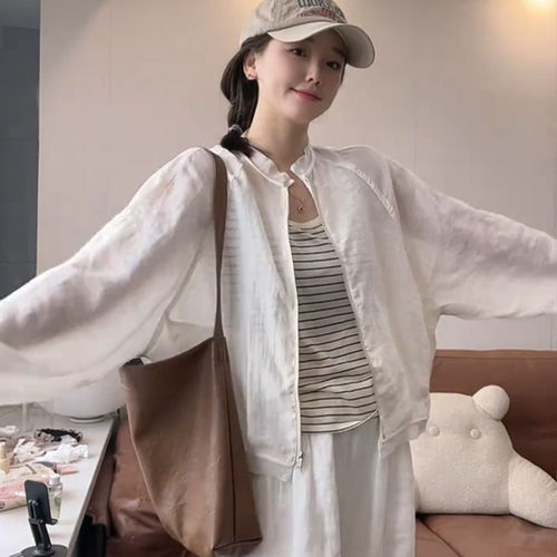 艾格立领防晒薄款短外套女夏季
