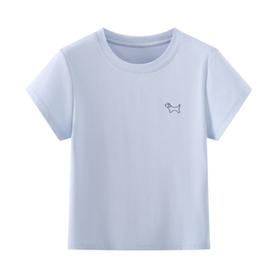 紧身短款 显身材纯欲美式 茶艺风上衣 t恤女夏2026新款 艾格辣妹短袖