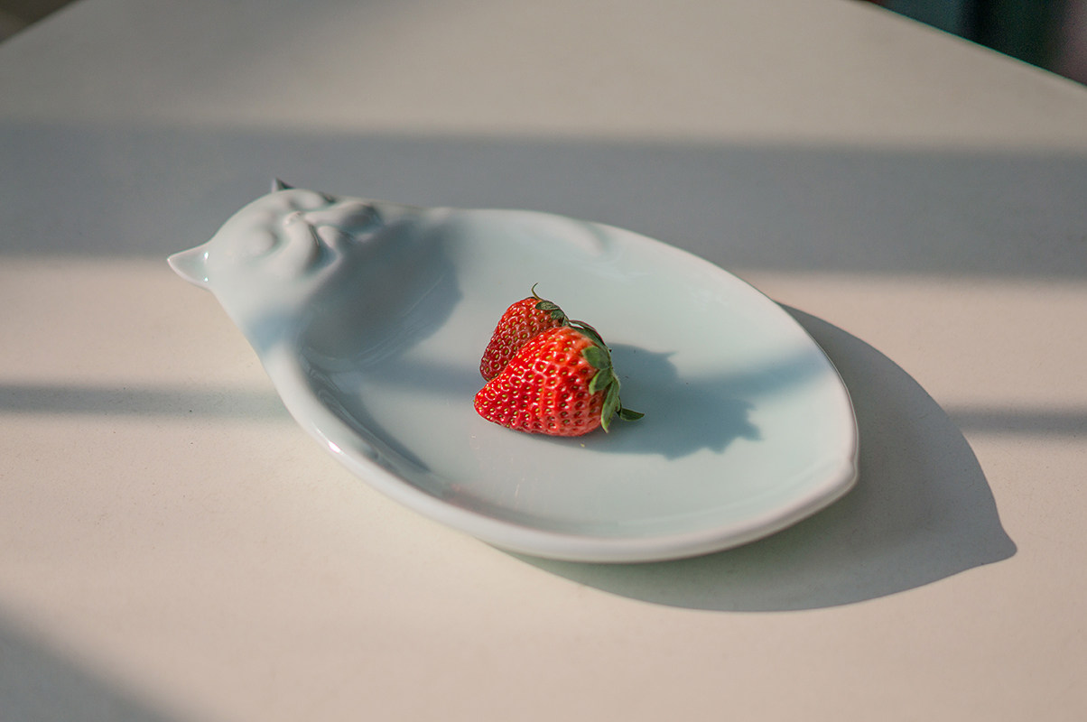 【候鸟陶】 喵小鲲陶瓷原创果盘点心盘 生日结婚新年情人节礼物