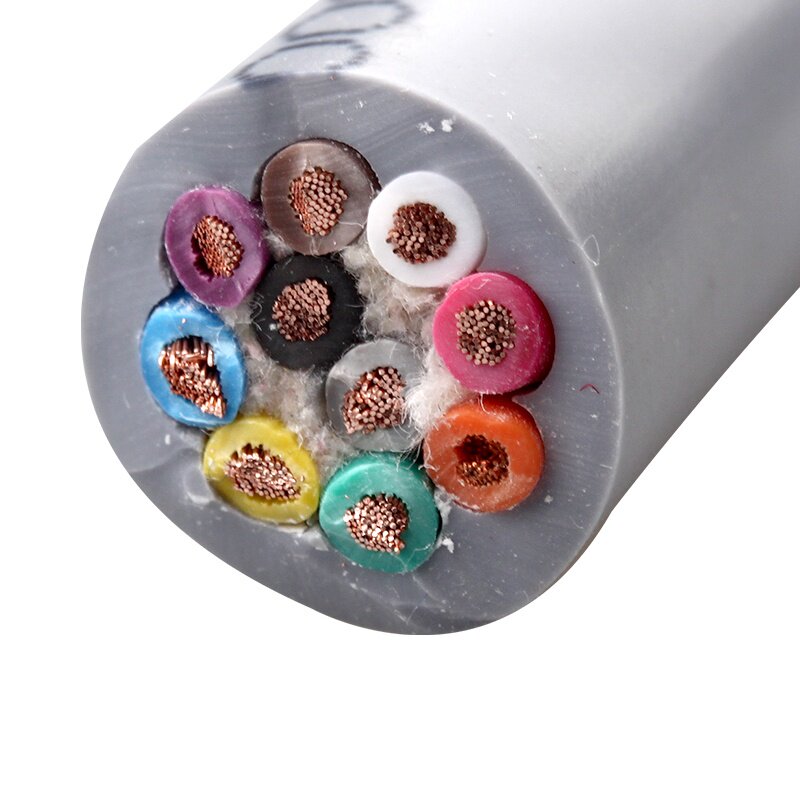 纯国标柔性电缆拖链线耐折TRVV6781012芯0.50.751.0平方1.5