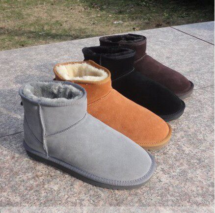 봄 겨울 비수기 통관 5854 가죽 스노우 부츠 숏부츠 힘줄 바닥 커플 스타일 소가죽 남성 부츠 남성화 특가