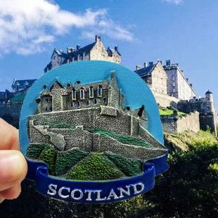 爱尔兰苏格兰爱丁堡城堡建筑冰箱贴磁贴创意旅游纪念品磁吸装饰品