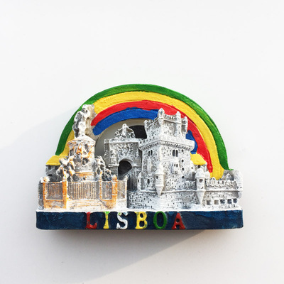 葡萄牙里斯本发现者纪念碑贝伦塔旅游纪念工艺品磁铁冰箱贴礼物