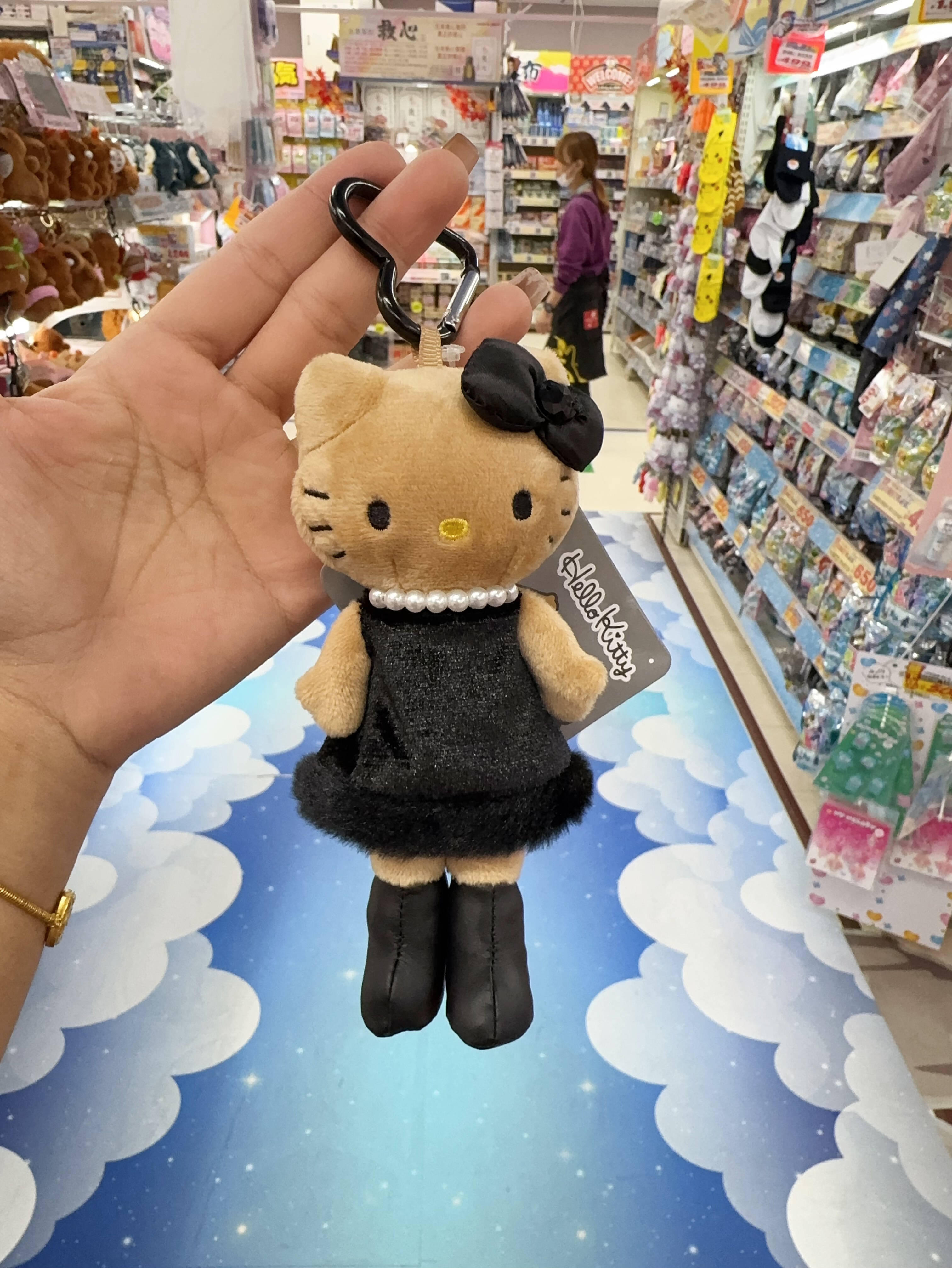 现货日本nic新品正品长腿kitty天使恶魔 nic挂件黑皮小香风灰天使