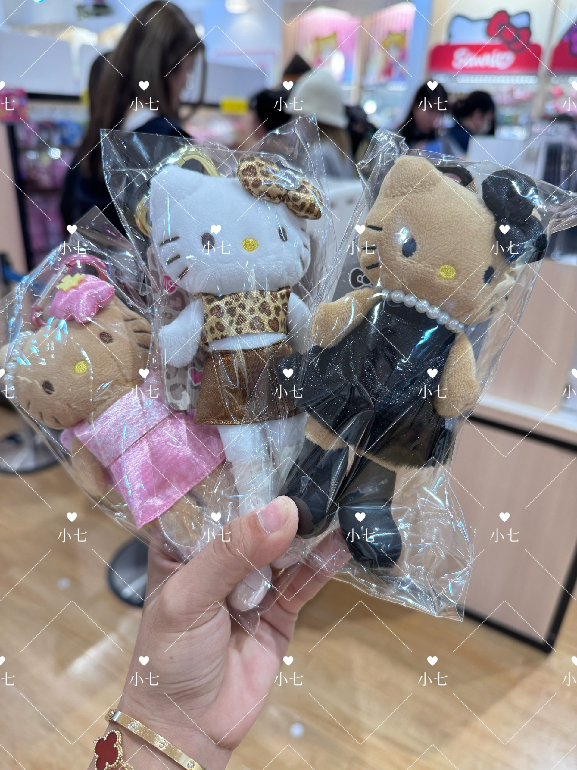 国内现三丽鸥长腿kitty小香风长腿黑皮天马独角兽kitty毛绒挂件