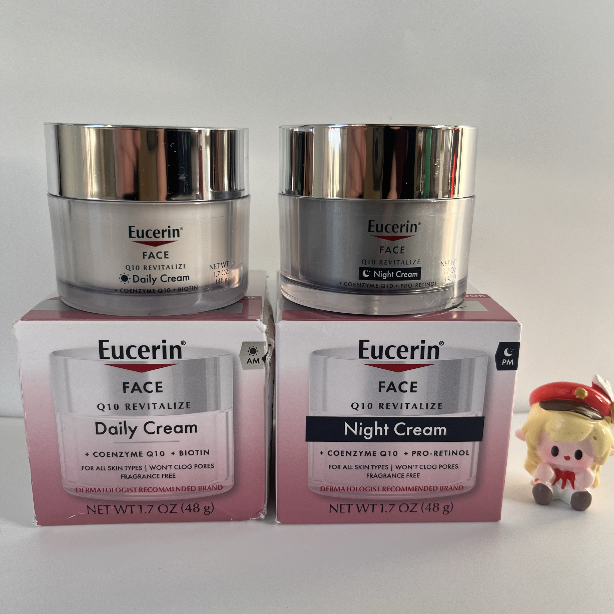 海淘现货美版优色林Eucerin Q10抗皱面霜每日霜视黄醇晚霜48g保湿