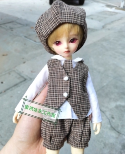 蜜茶娃衣 bjd小6分六分qbaby少女鱼大力力gl绅士衬衫马甲男装男娃