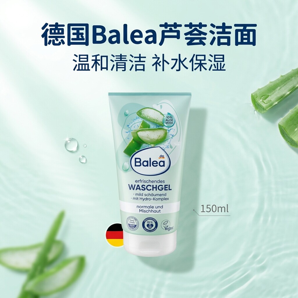 德国balea芭乐雅芦荟啫喱洗面奶