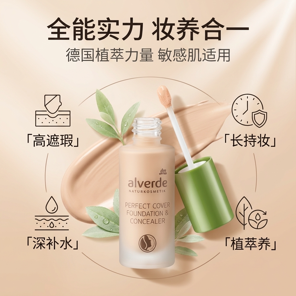 Alverde艾薇德有机植物粉底液