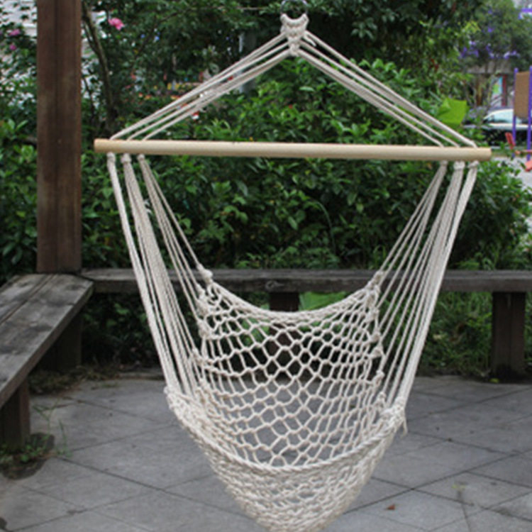 户外夏季休闲成人公园网吊椅 带棒150股室内寝室懒人网吊床
