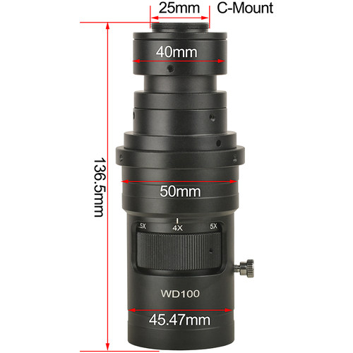 25X-182X高清C-Mount显微镜镜头