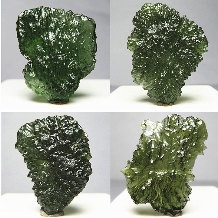 天然捷克綠玻璃隕石裸石陽綠Moldavite摩達維原石吊墜 流星花園