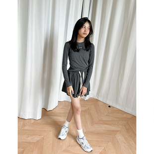 慵懒风长袖 女童秋季 24FW 亲子 T恤中大童百褶裙套装 BBW潼家